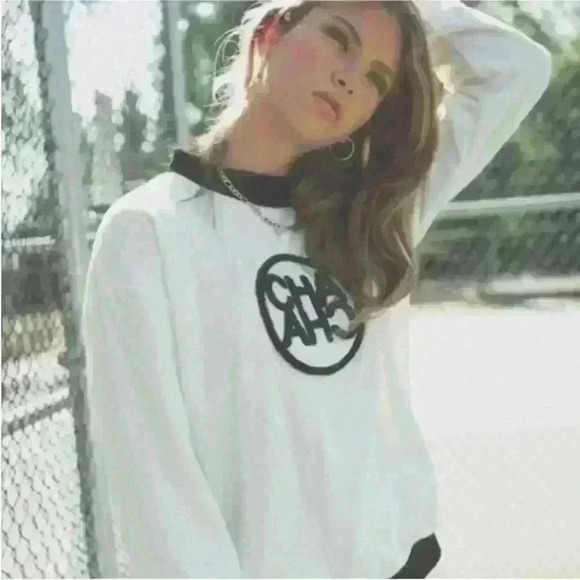 ELL AND EMM "Cha Cha" Terry Cloth Sweatshirt Top Size S/M NWT! - Picture 4 of 10